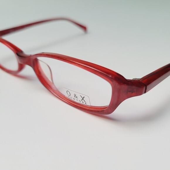 O&X New York OP-86U 50-16 137 Red oval glasses eyewear Col. 02 full frame N23 - Picture 8 of 13